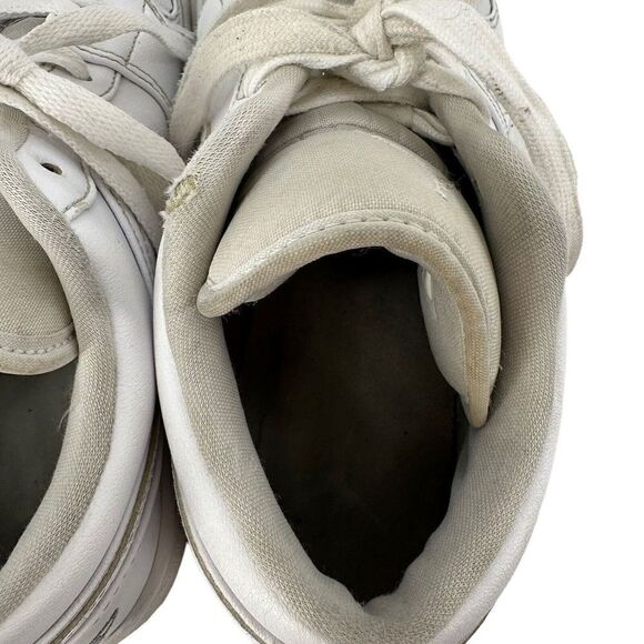 Nike Air Jordan 1 Low Triple White Sneakers Women Size 9 Lace Up Trainer Classic - Picture 10 of 15